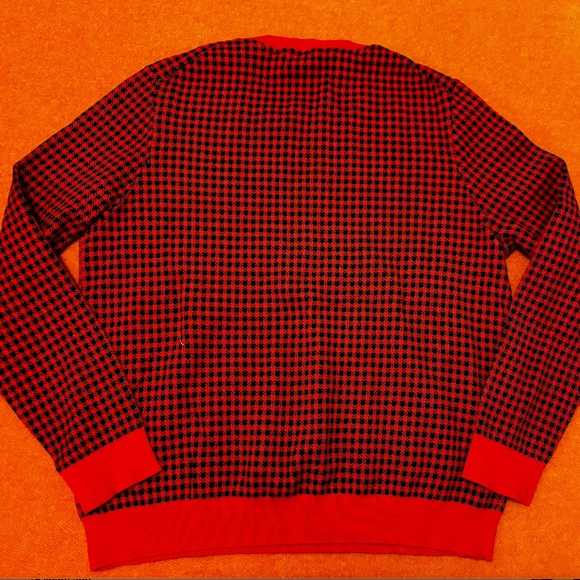 Rustic red and black organic cotton gingham sweater EUC - Picture 7 of 8